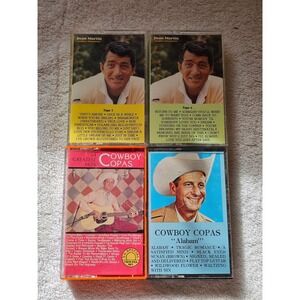 Dean Martin Cowboy Copas Cassette Tapes Lot of 4‎ Vintage Music Country